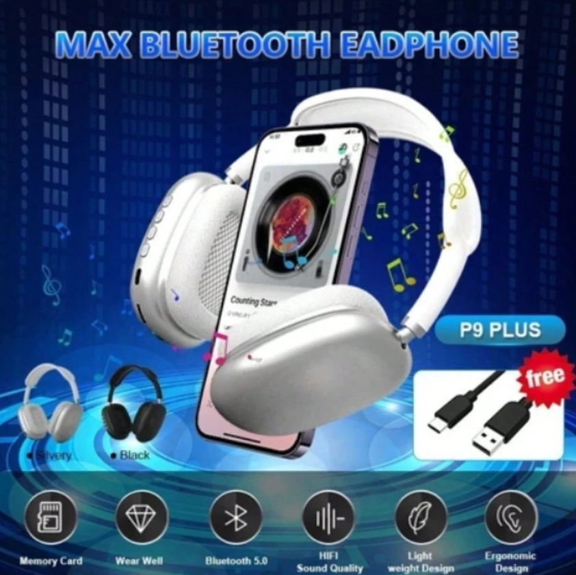 Auriculares - P9 - Inalámbricos - Bluetooth - Estéreo - Alta Fidelidad - Super Bass Qualcomm Chip HD Mic - Tipo C