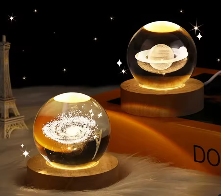 Esfera De Cristal Luz Led